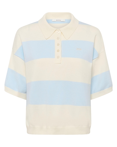 Gestuz - GZMaia Polo Pullover - Blue Finch Striped